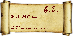 Guti Döniz névjegykártya